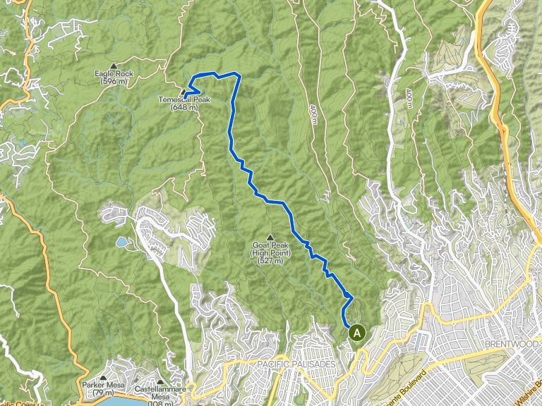 Temescal Peak via Rogers Road (Backbone Trail) — Topanga State Park ...